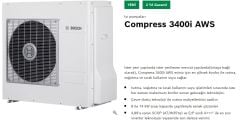 Bosch CS3400i AWS 8 kW Split Isı Pompası R32 Gaz Monofaze